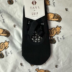 Tavi Noir Black Grip Socks